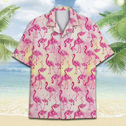 Detailed front view of the matching family hawaiian shirt