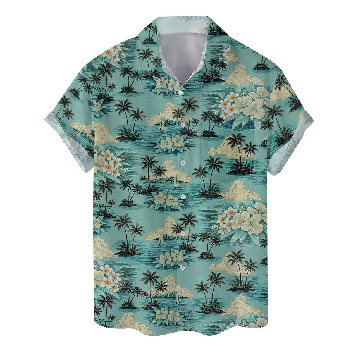 Another front view of the tropical hawaiian shirt