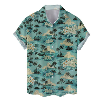 Another front view of the tropical hawaiian shirt