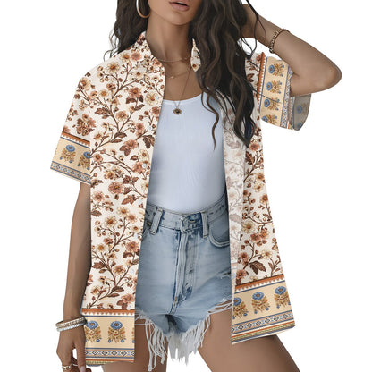 Second lifestyle view of the matching family hawaiian shirt