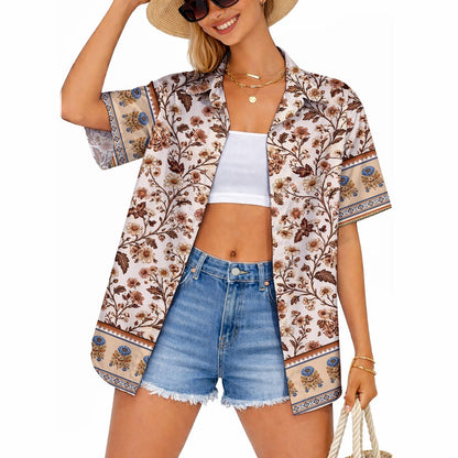 Third lifestyle view showcasing the shirt in a summer setting