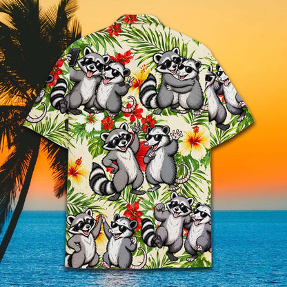 Detailed back view of the matching family hawaiian shirt