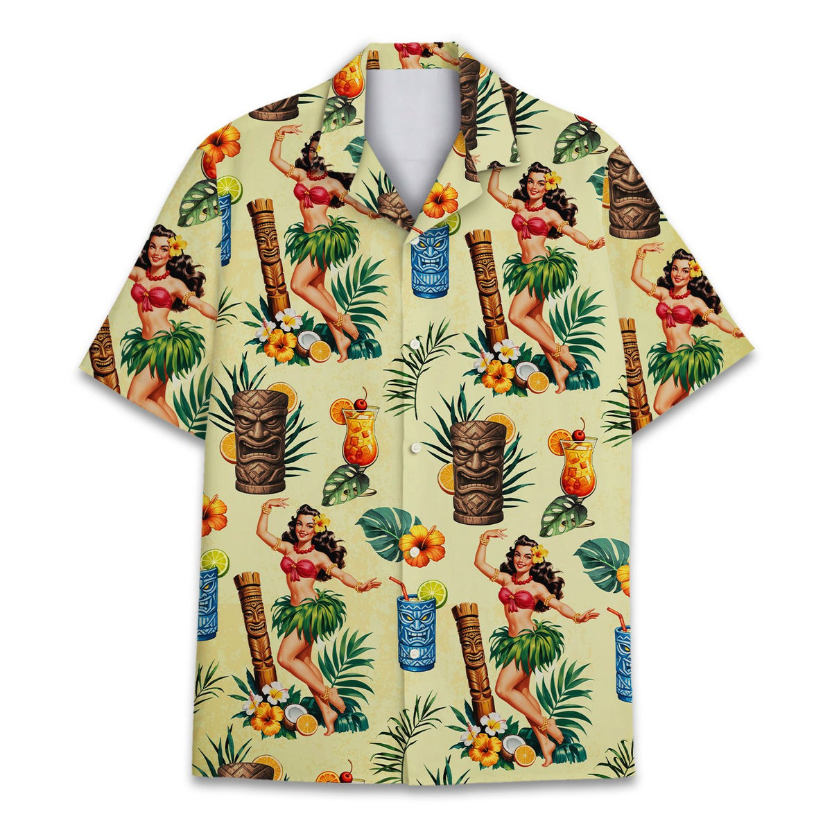 Second front view of matching family hawaiian shirt