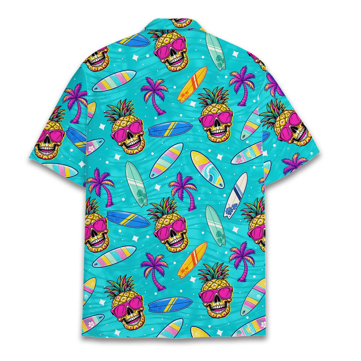 Back view of the tropical matching family hawaiian shirt
