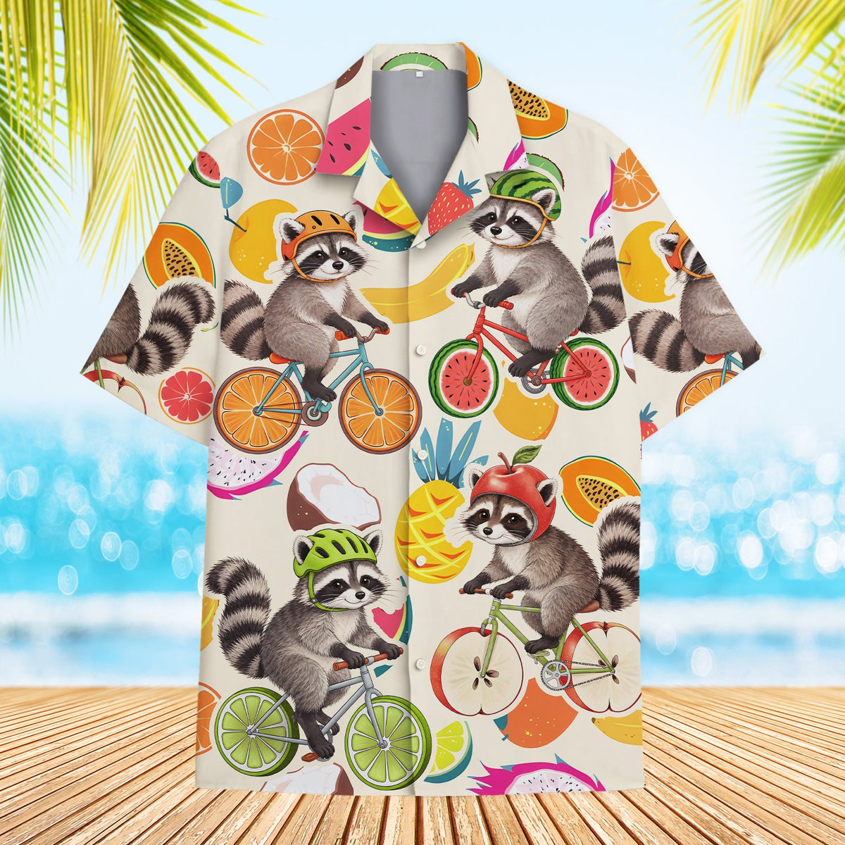Second lifestyle view of the matching family hawaiian shirts design in action