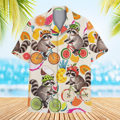 Second lifestyle view of the matching family hawaiian shirts design in action