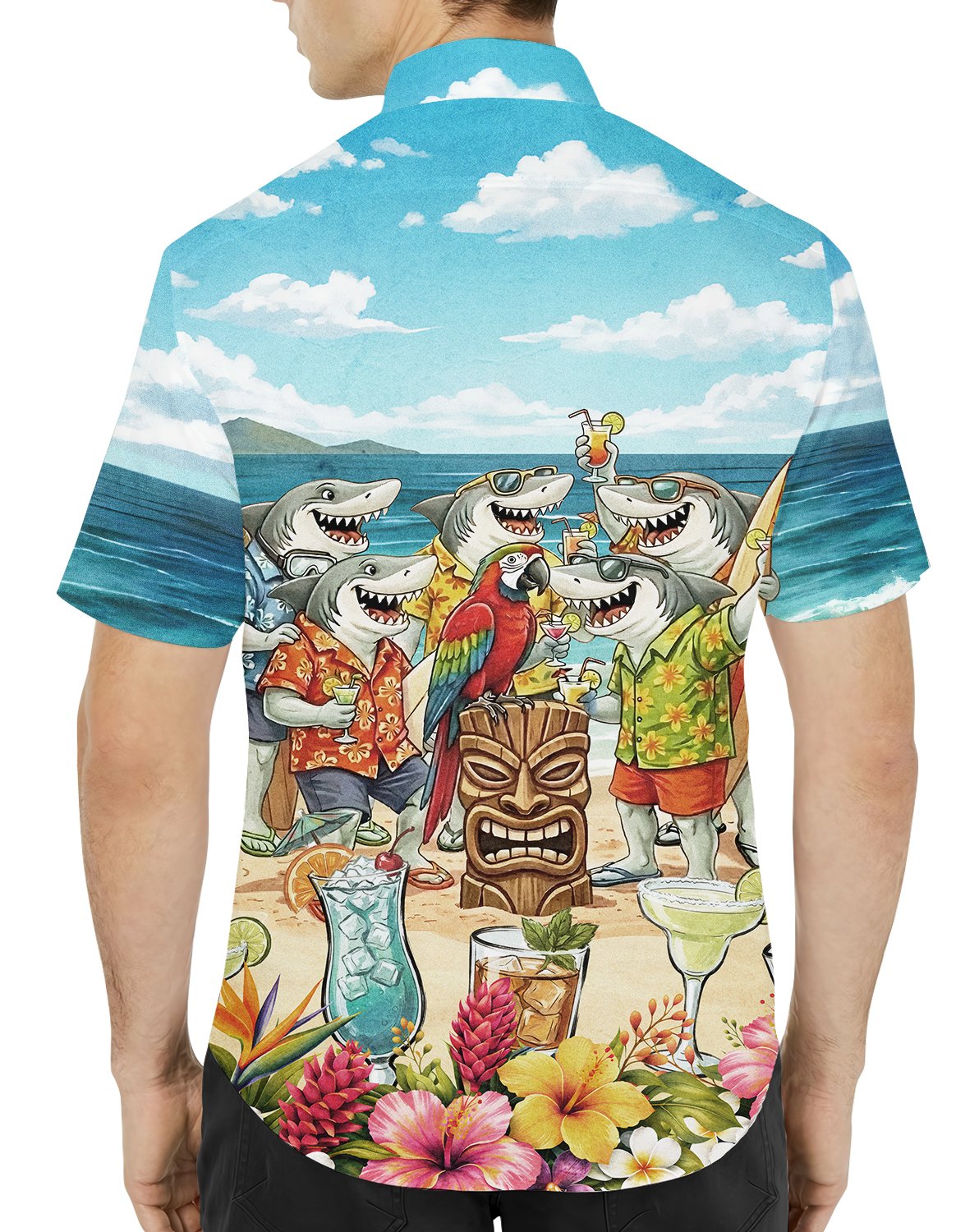 Second lifestyle view showing the vibrant beach party outfits on a family vacation