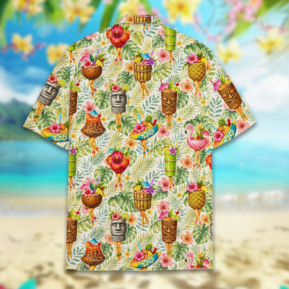 Group lifestyle image featuring the tropical tiki hawaiian shirts