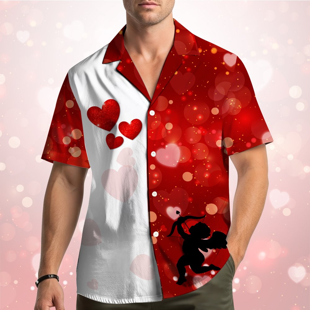 Second lifestyle shot showing the matching family hawaiian shirt design