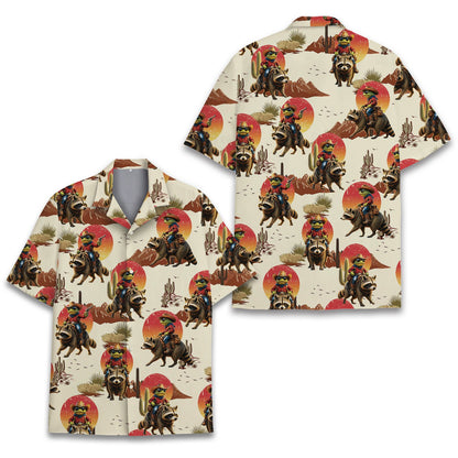 Additional front view of the matching family hawaiian shirt
