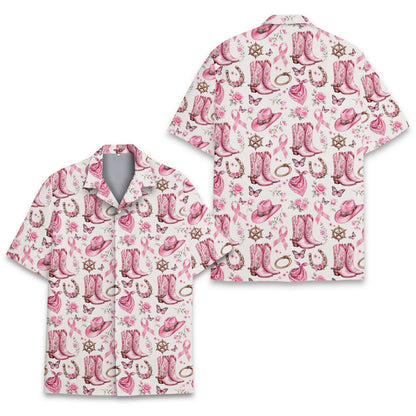 Second front view of the matching family hawaiian shirt