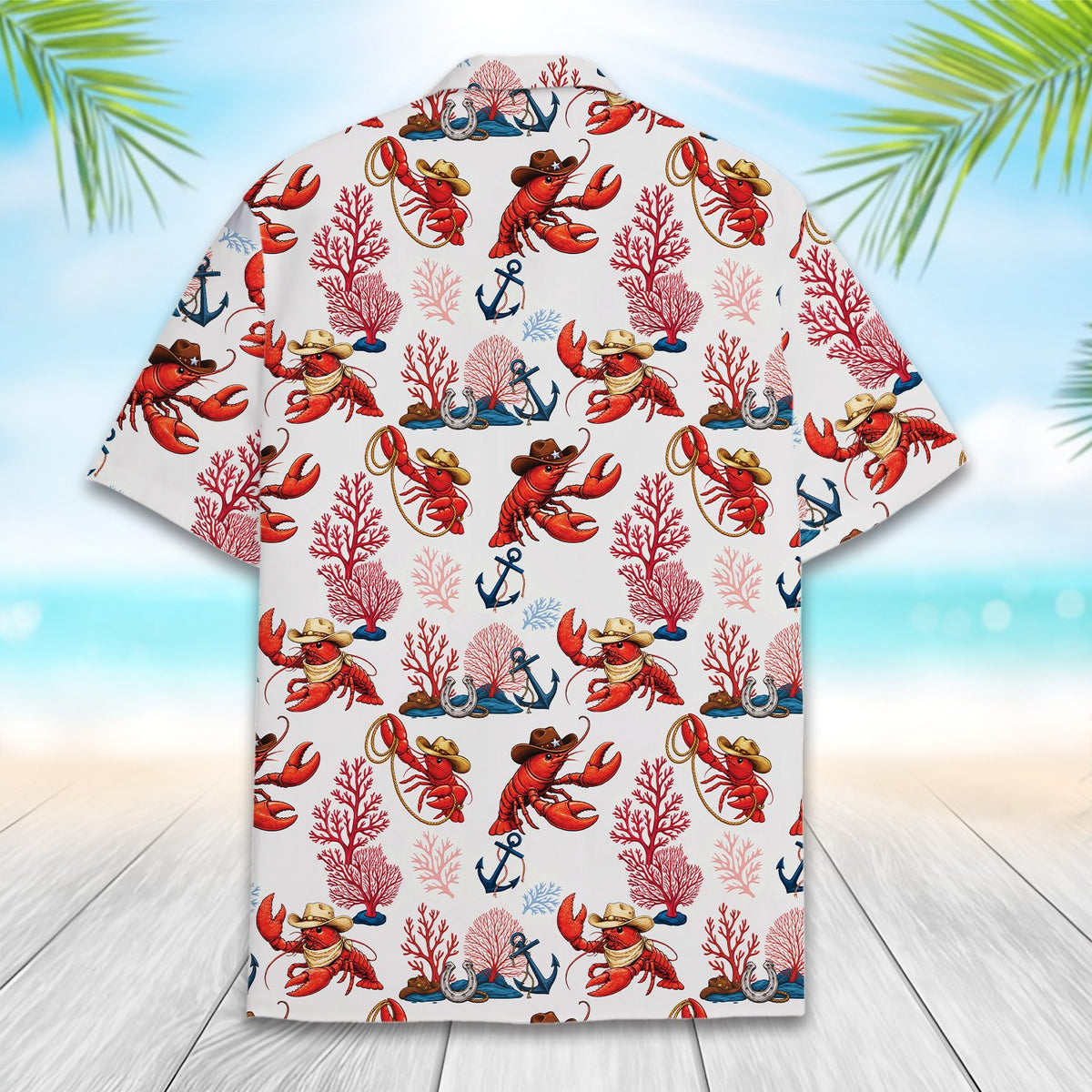Alternative back view of the hawaiian shirt