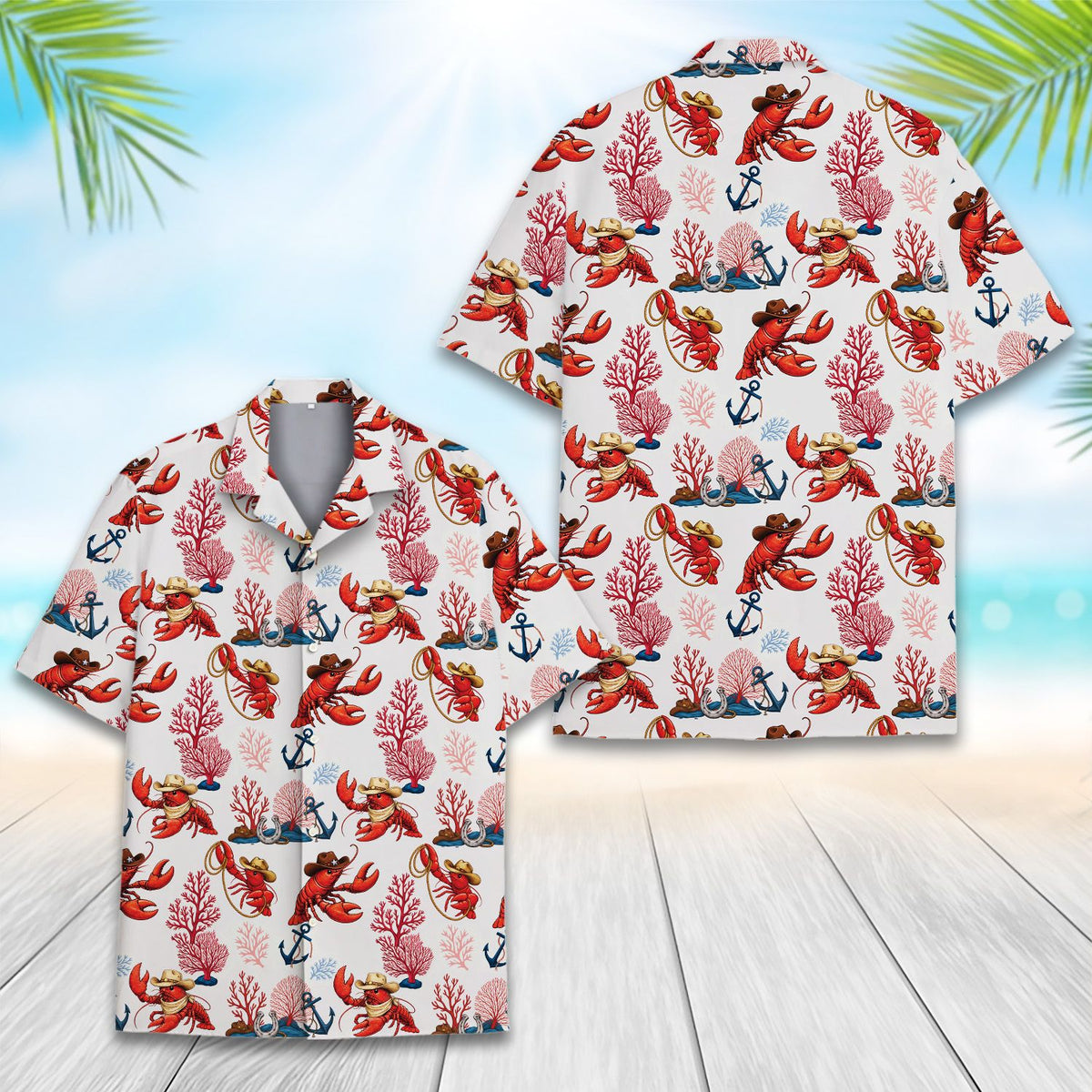 Alternative front view of the western coastal hawaiian shirt