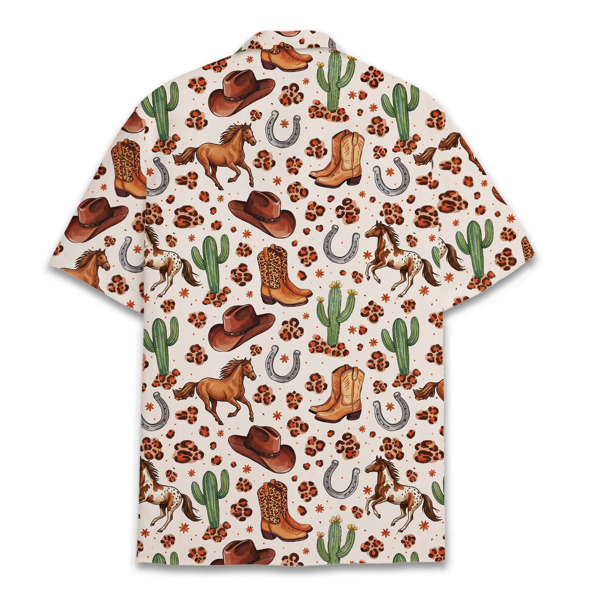 Back view of the matching family hawaiian shirt