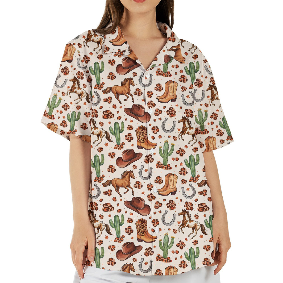 Family enjoying time together in matching hawaiian shirts