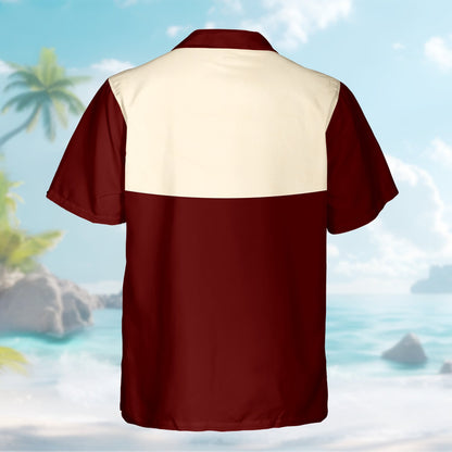 Detailed back view of the western hawaiian shirt