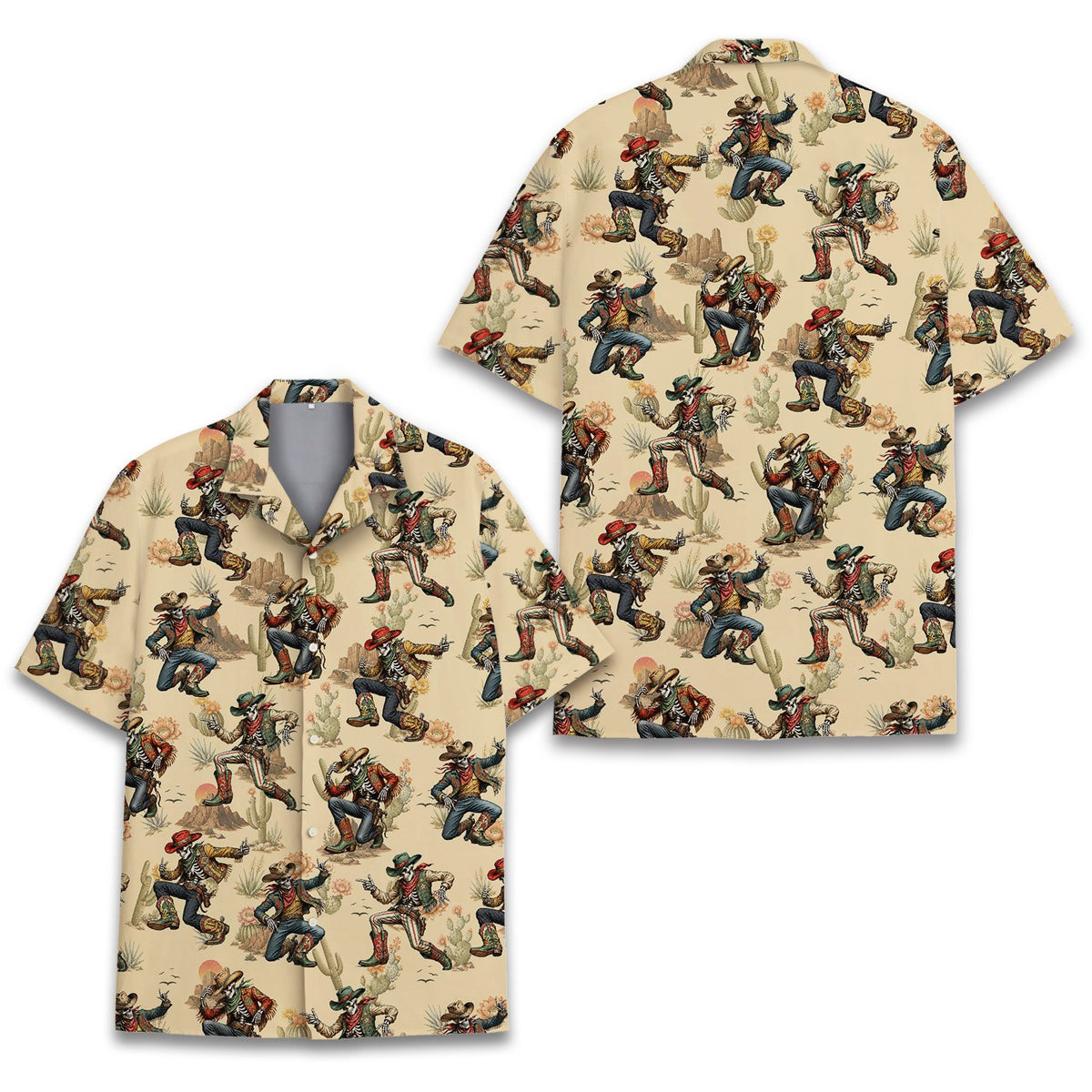 Additional front view of the western skeletons apparel