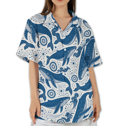 Fourth lifestyle view highlighting the comfortable fit of the matching family hawaiian shirts