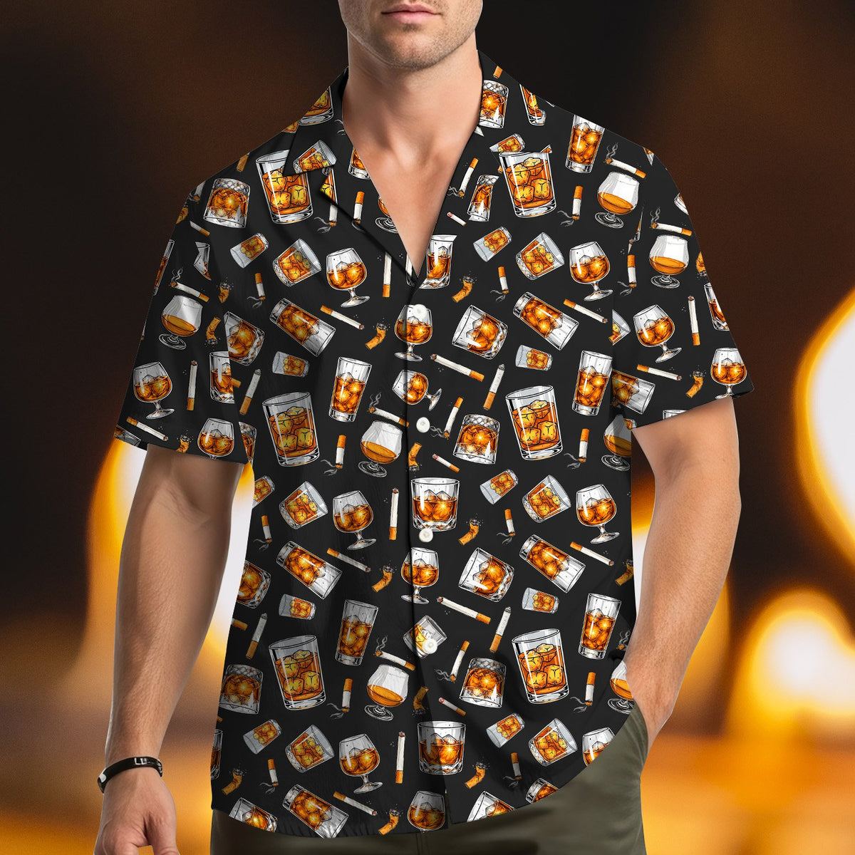 Second lifestyle view of the family hawaiian shirts