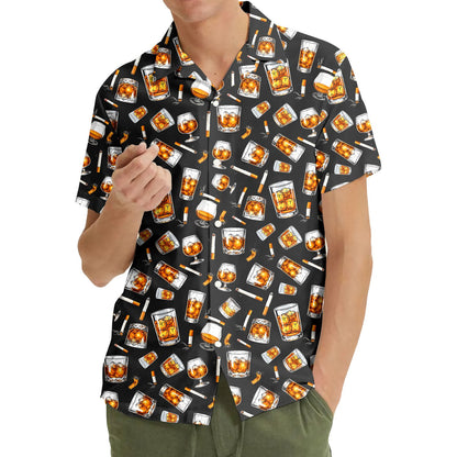 Fourth lifestyle view of the whiskey and cigarettes design