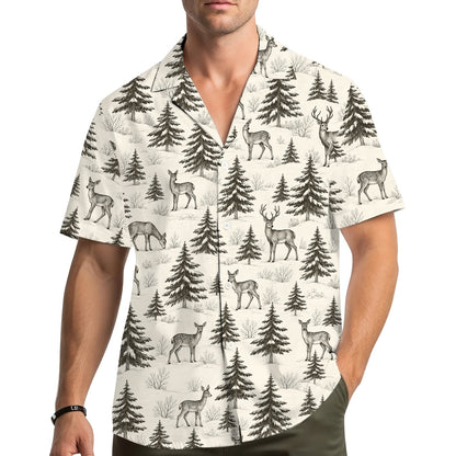 Third lifestyle view of the matching family hawaiian shirts