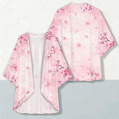 Pink cherry knit cardigan alternative front view