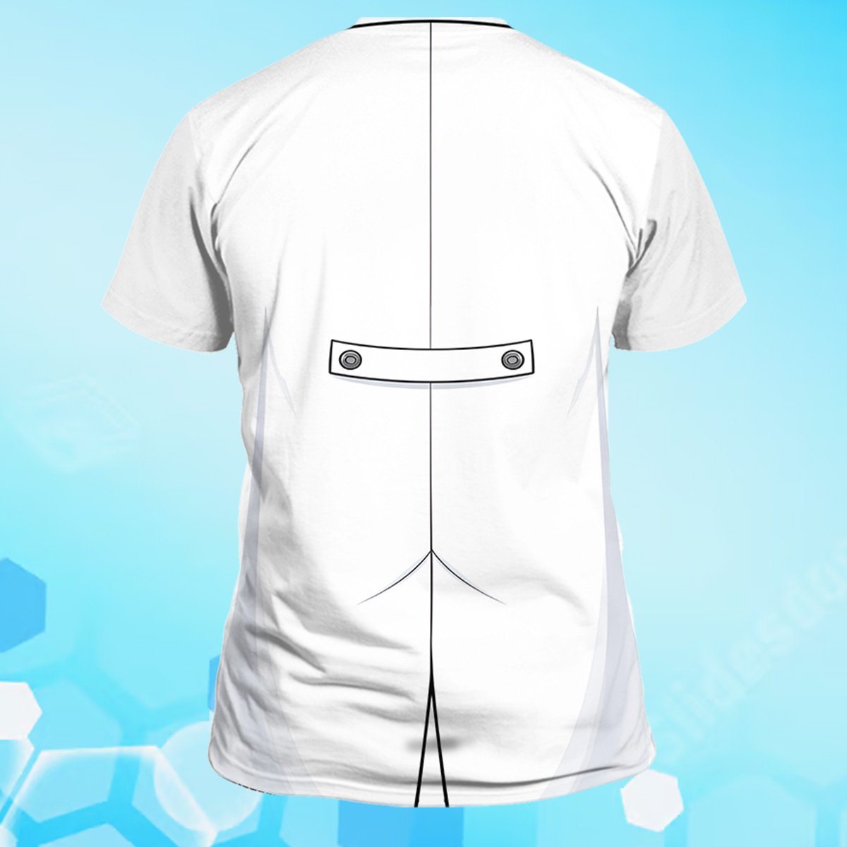 Back view of the matching family doctor t-shirt