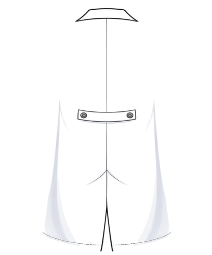 Alternative back view of the doctor costume t-shirt