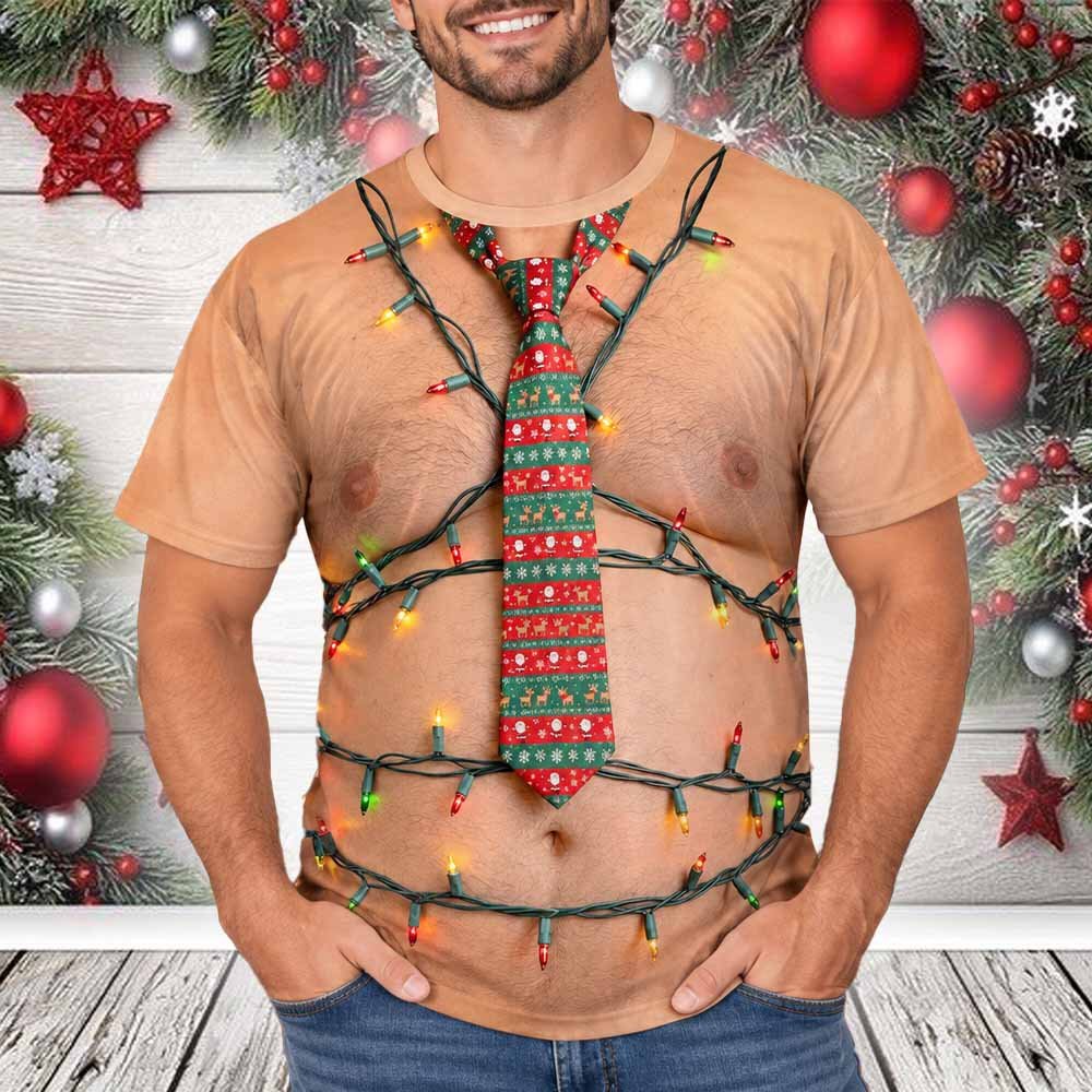 Another lifestyle image of the funny christmas t-shirt