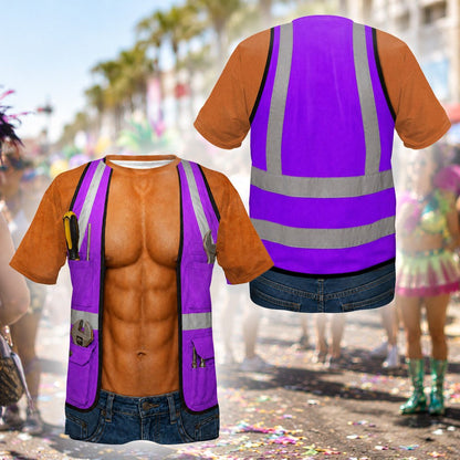 Front view of the funny construction worker t-shirt
