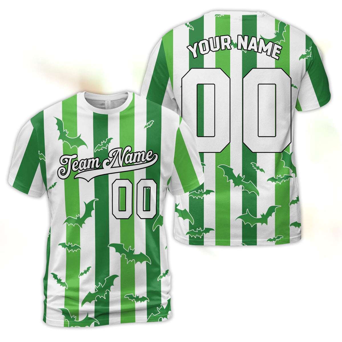 Another front view of the custom name and number t-shirt
