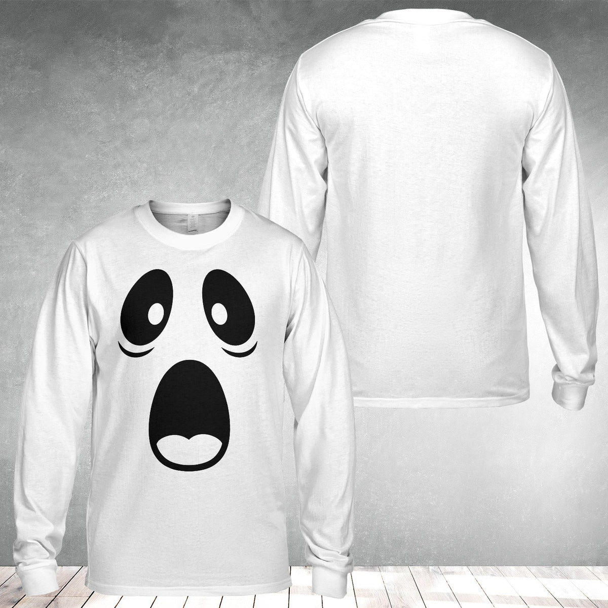 Festive orange Halloween t-shirt, alternate front view