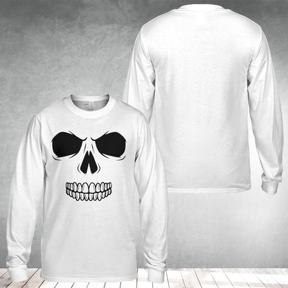 Spooky white Halloween t-shirt, alternate front view