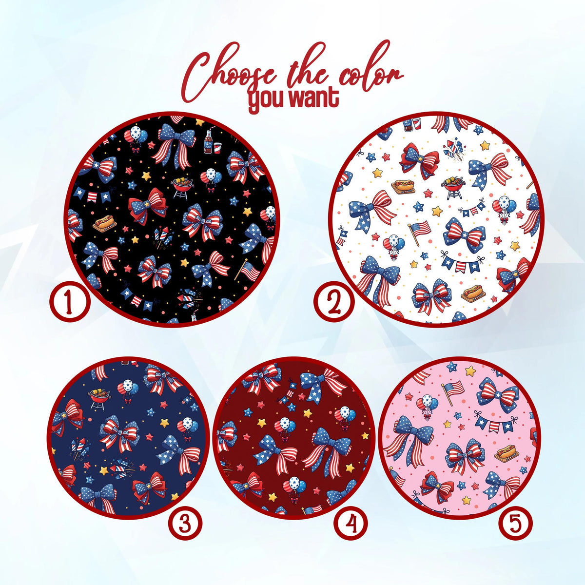 Multicolor view of the 4th of July pajama set collection