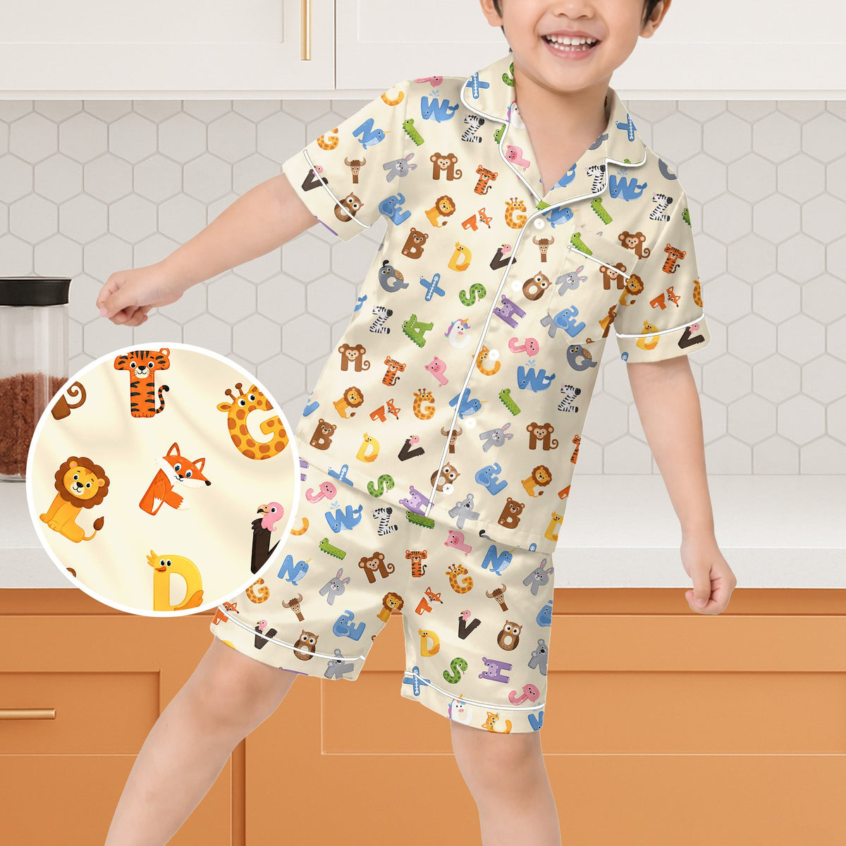 Another front view showcasing the family matching outfits pattern