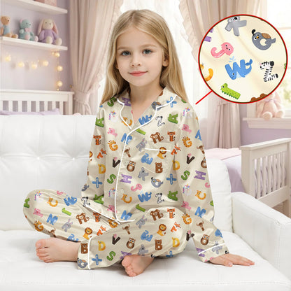 Alternate front view of the comfortable pajama set for kids