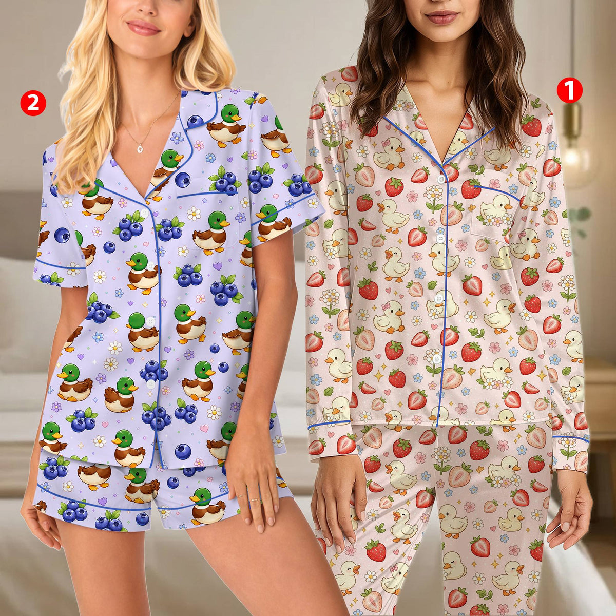 Another front view of the matching family pajamas