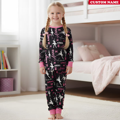Second lifestyle view showcasing the matching family pajamas in a home setting