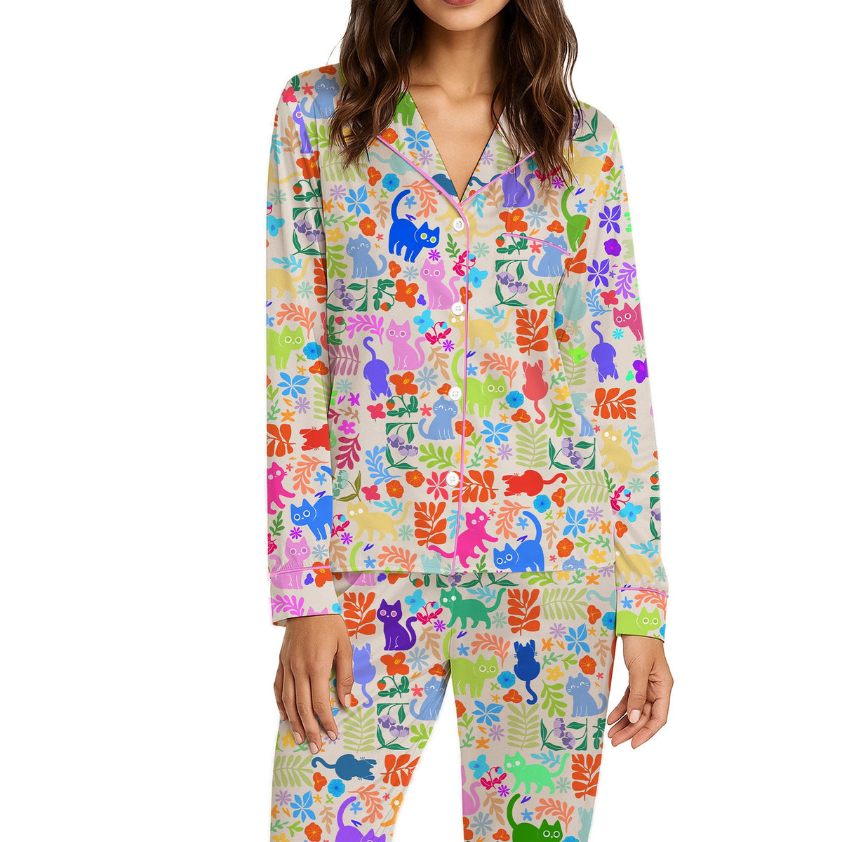 Another lifestyle shot of the matching family pajamas.