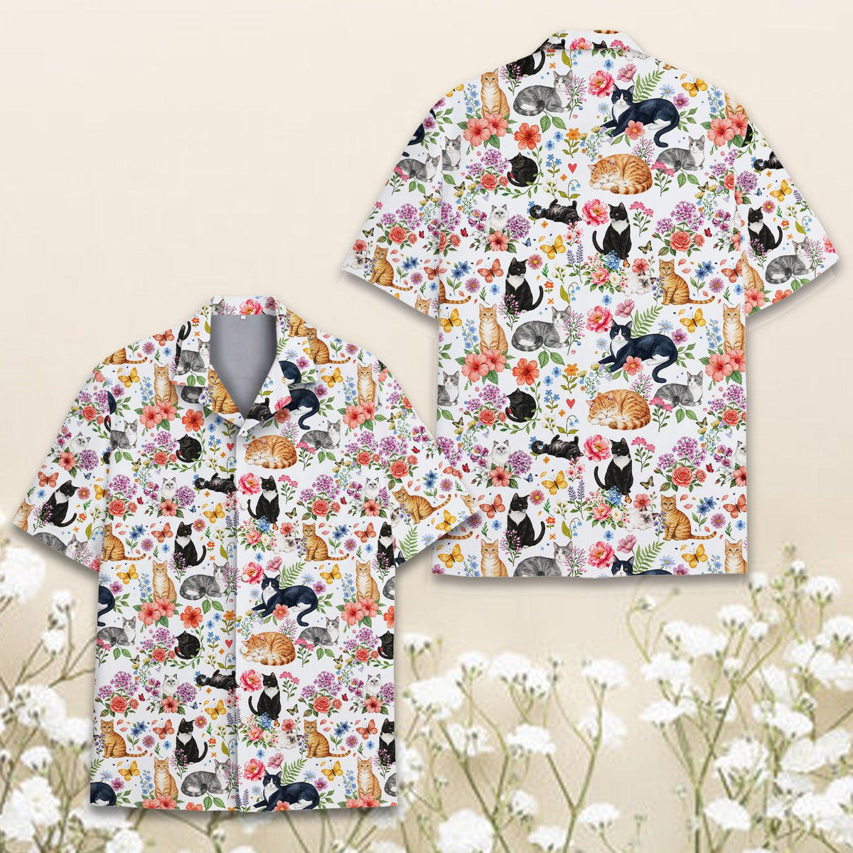 Another front perspective showing the vibrant print on the sleepwear
