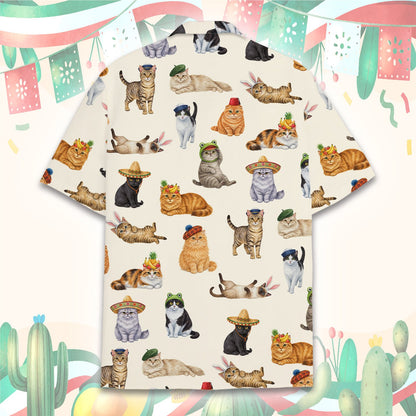 Detail of the back of the cat print pajama set