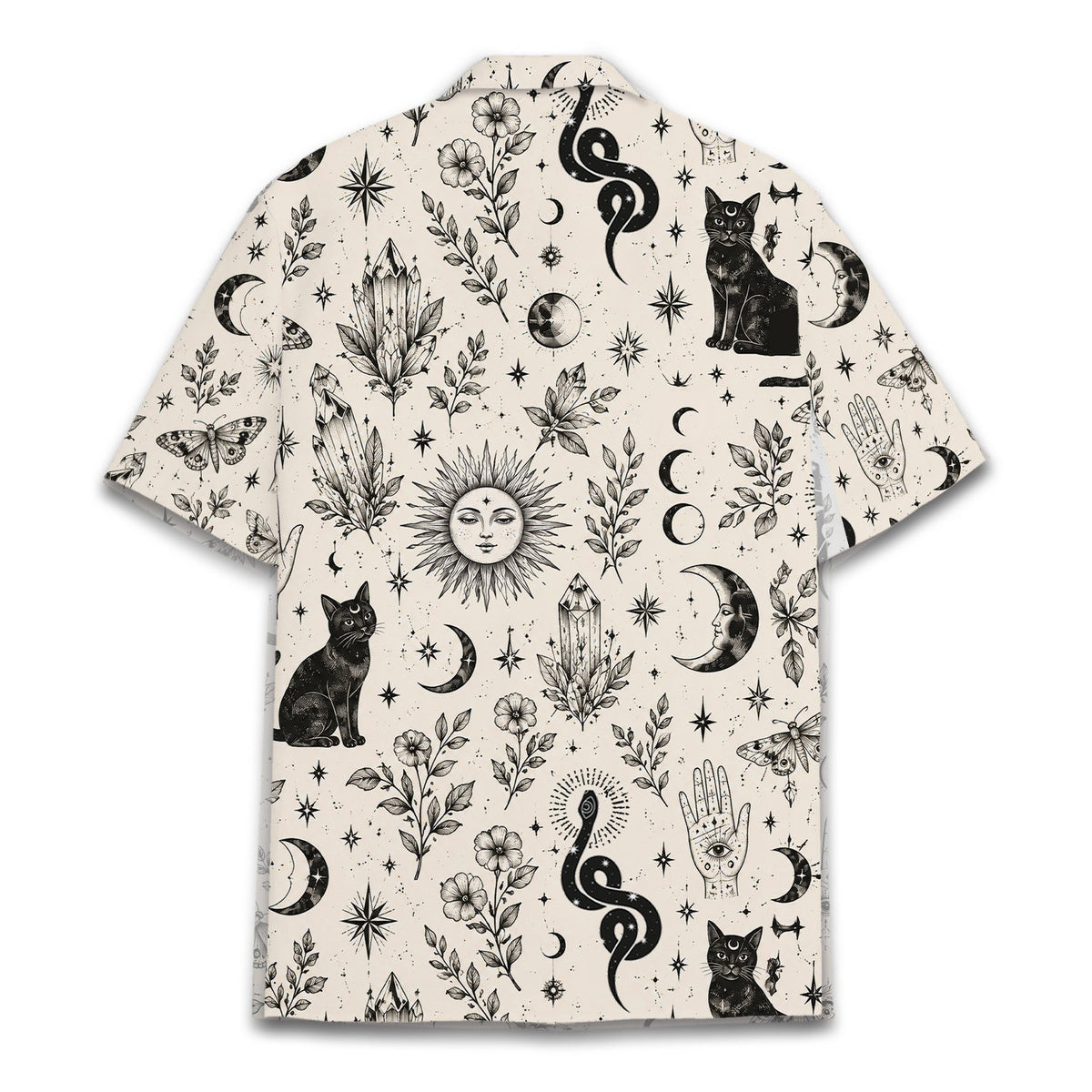 Second back view of the mystical cat matching pajamas for family