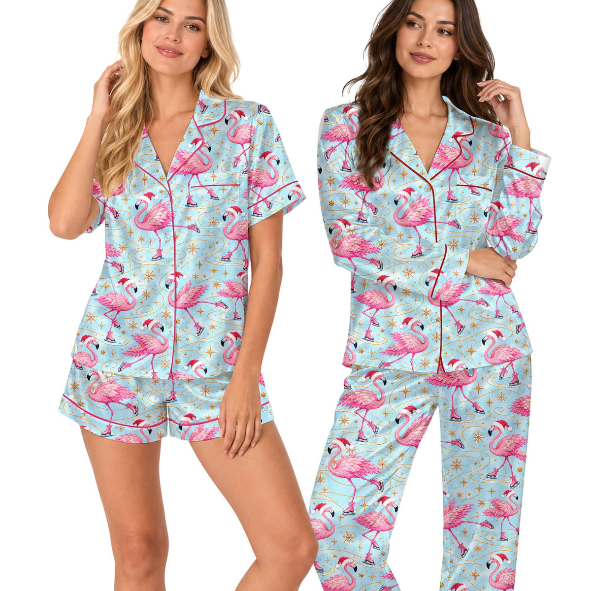 Second lifestyle image showing the matching family pajamas
