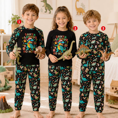 Another lifestyle shot of the family enjoying the holidays in matching pajamas