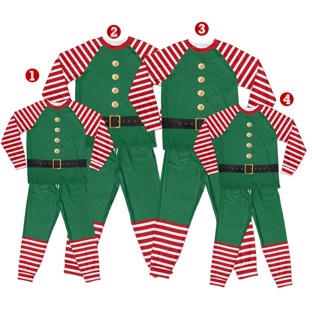 Playful lifestyle image of the matching family pajama set in action