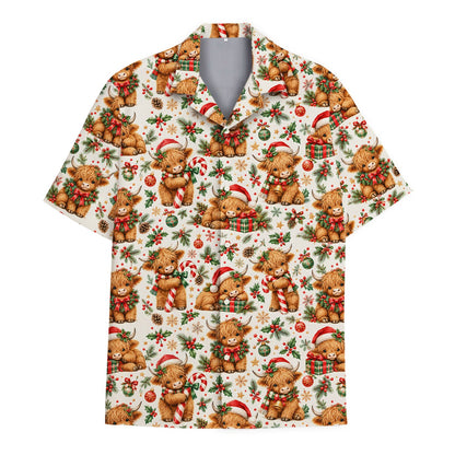 Alternate front view of the holiday matching family pajamas