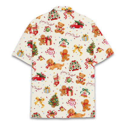 Back view of the multicolor christmas pajama set