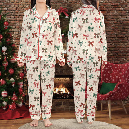 Holiday lifestyle view of family matching holiday pajamas