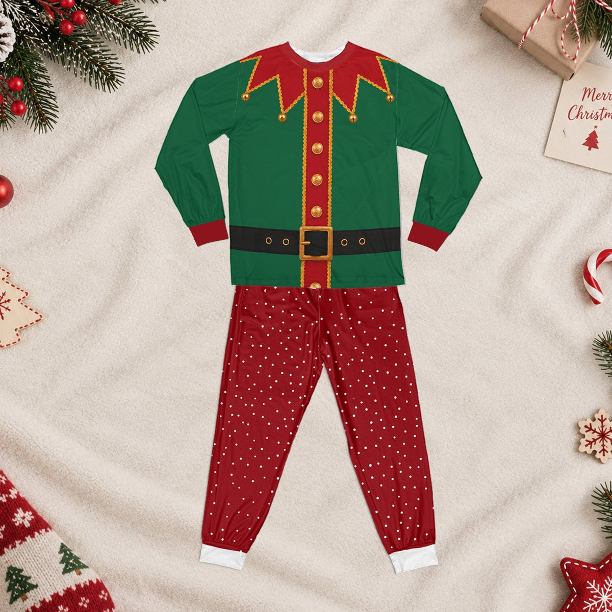Lifestyle view of a family enjoying the matching xmas family pajamas