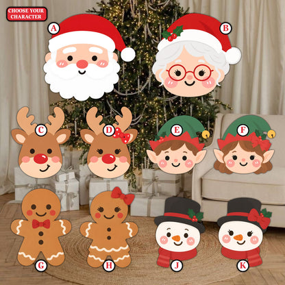 Lifestyle view of the matching family pajama set in festive colors